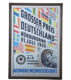 1950s Grosser Preis von Deutschland Poster