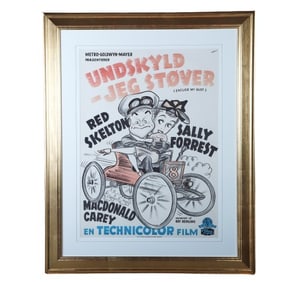 1951 "Excuse My Dust" Danish Movie Poster