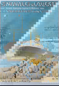 1930s Ste. Navale de L'Ouest Poster