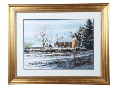 Thomas Newnam "Pennsylvania Winter Landscape with House"