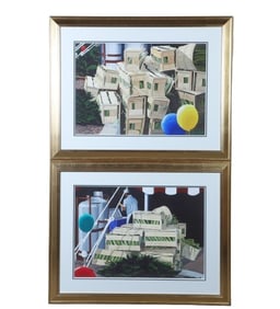 Thomas Newnam (2) Watercolors "Corn Crates"