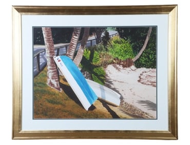 Thomas Newnam "Two Small Boats, Bermuda Beach"