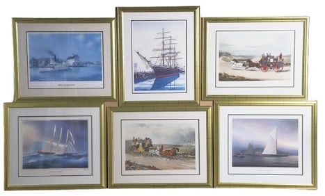 (6) Framed Prints in Matching Frames