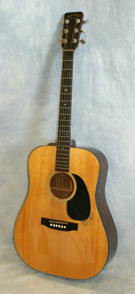 Takamine and Co 6 string acoustic guitar, model EF-340S: Takamine and Co 6 string acoustic guitar, model EF-340S, dated February 13th 1979, with electric pick up