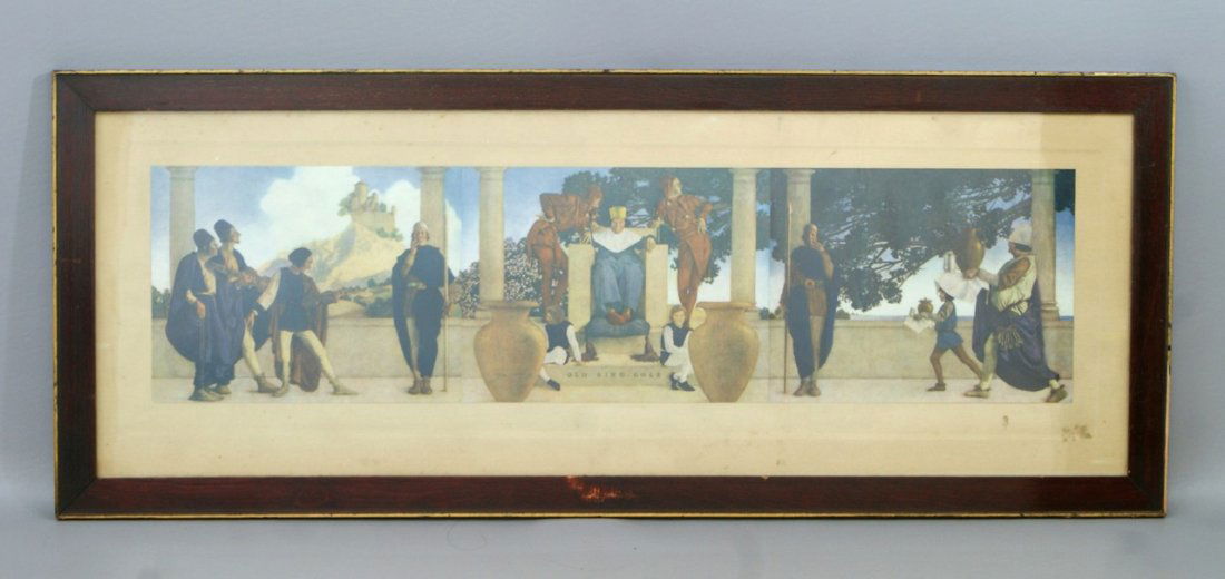 Maxfield Parrish, "Old King Cole", 6 1/2"x20 1/2": Maxfield Parrish, "Old King Cole", 6 1/2"x20 1/2"