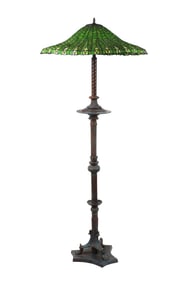 Tiffany Style Slag Glass Oversized Floor Lamp