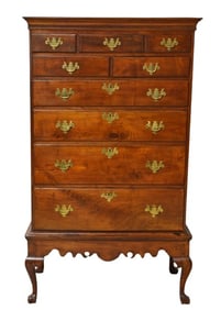 Queen Anne Walnut Chest on Frame