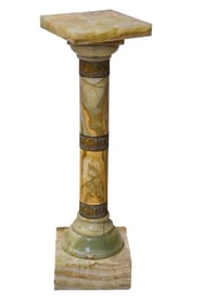 Vintage onyx pedestal stand