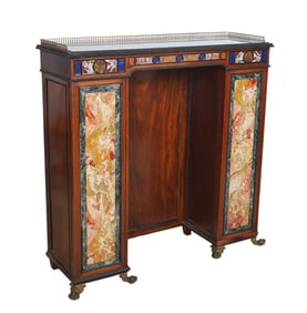 Mahogany Specimen Marble Inlaid Regency Console