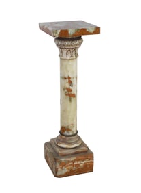 Neoclassical Style Carved Onyx Pedestal