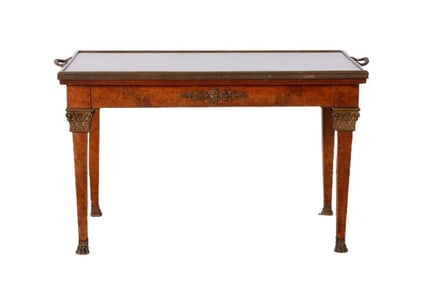 Louis XVI Style Maple Tray Top Coffee Table