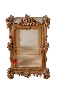 Louis XV Style Giltwood Glass Lined Reliquary Cabinet