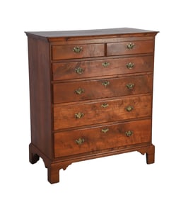 18th C Chester County Walnut High Chest