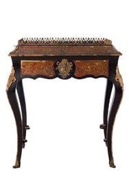 French Marquetry Brass and Boulle Work Inlaid Witrine