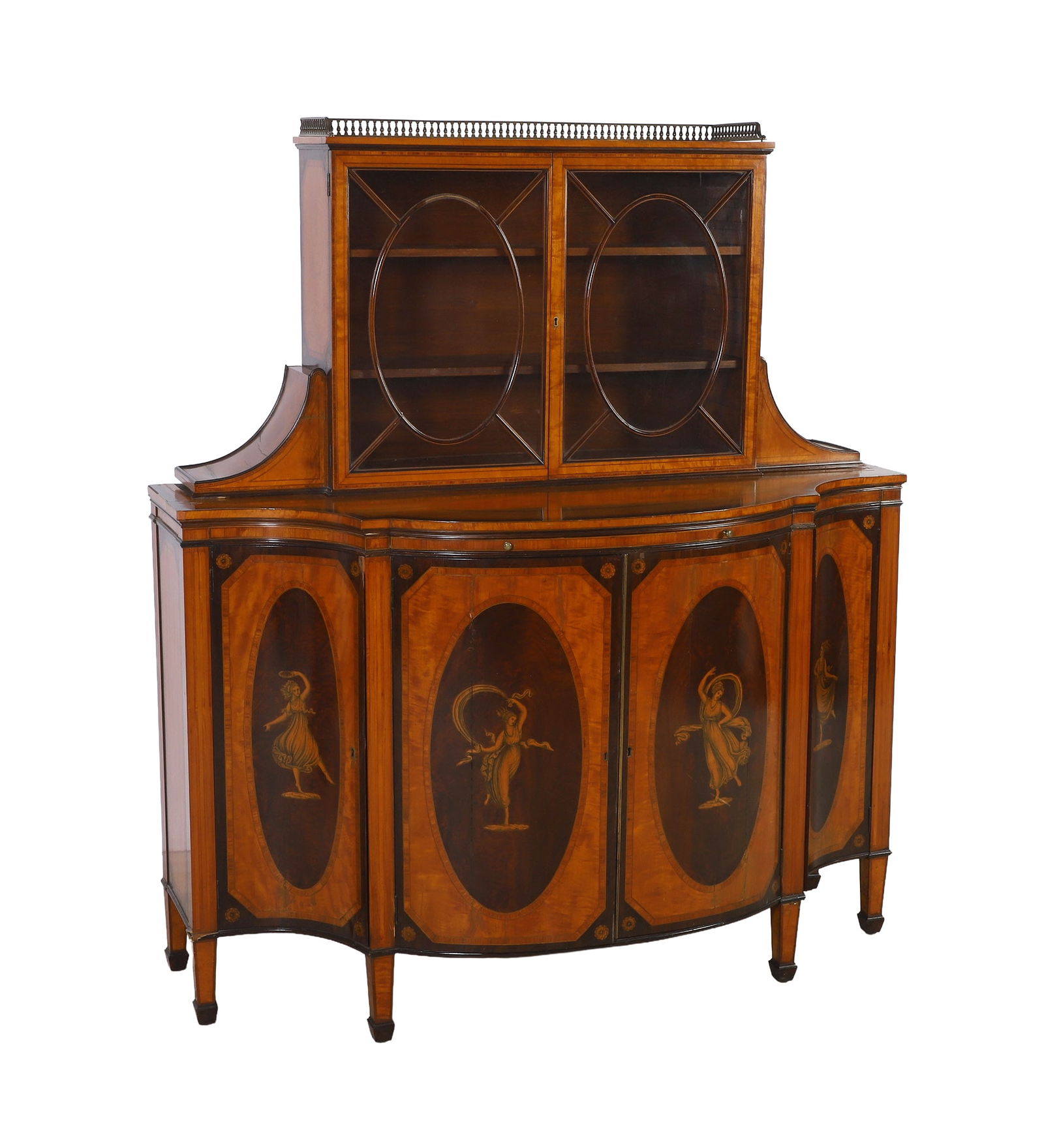George III Inlaid Satinwood and Ebony cabinet (1 of 17)