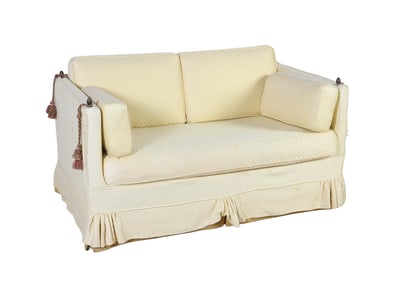 Directoire Style 2-Seat Upholstered Sofa