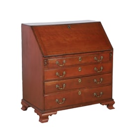 Chippendale Style Slant Front Secretary Desk