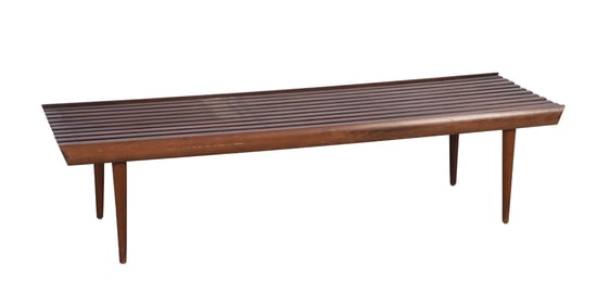 George Nelson Style Slatted Bench