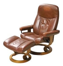 Ekornes Lounge Chair & Ottoman