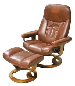 Ekornes Lounge Chair & Ottoman