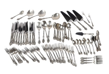 (78) Pieces Wallace Sterling Flatware, 'Royal Rose'