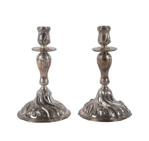 Axel Salomonsen Danish Sterling Candlestick Pair