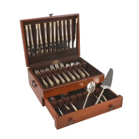 (56) Wallace Sterling Flatware, 'Gold Aegean Weave'