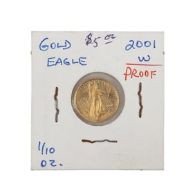 US 2001-W Five Dollar American Eagle Gold Coin
