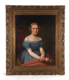 19th C Portrait of a Young Lady