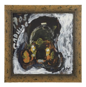 Justin McCarthy Outsider Art Painting "1905 Cadillac"