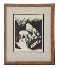 Marc Chagall Lithograph "L'Auge II"