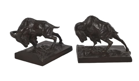 Anna Vaughn Hyatt Huntington Bronze Bookends