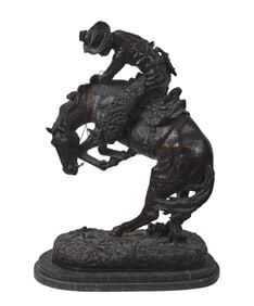 "The Rattlesnake" Bronze After Frederic Remington