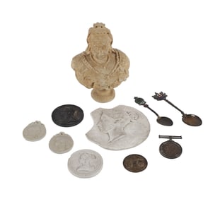 (10) English and French Commemorative Items