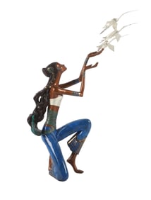 Ting Shao Kuang Cold Painted Bronze, 'Flight'