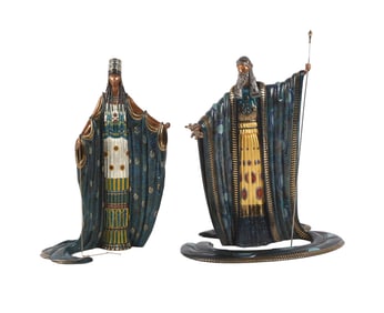 Bronze, Romain (Erte) De Tirtoff, Hera and Zeus