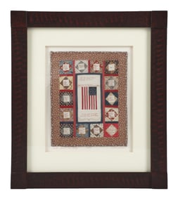 Kate Adams 'Rally Around the Flag' Miniature Quilt