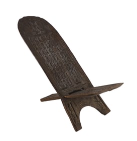 Dogon Highly Carved Wooden Birthing Chair