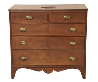 Hepplewhite Style Walnut Bachelor's Chest