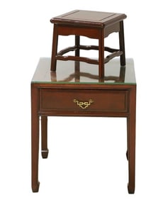 Chinese Rosewood stool and side table