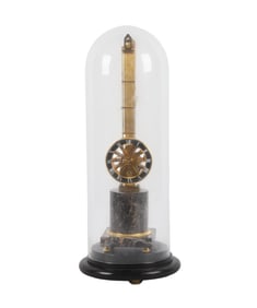 Gold Plated Upside Down Mystery Swing Clock