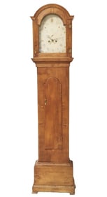 Tiger Maple Tall Case Clock C. 1800, New England