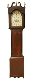 William Morris, New Jersey inlaid Mahogany Tall Case Clock