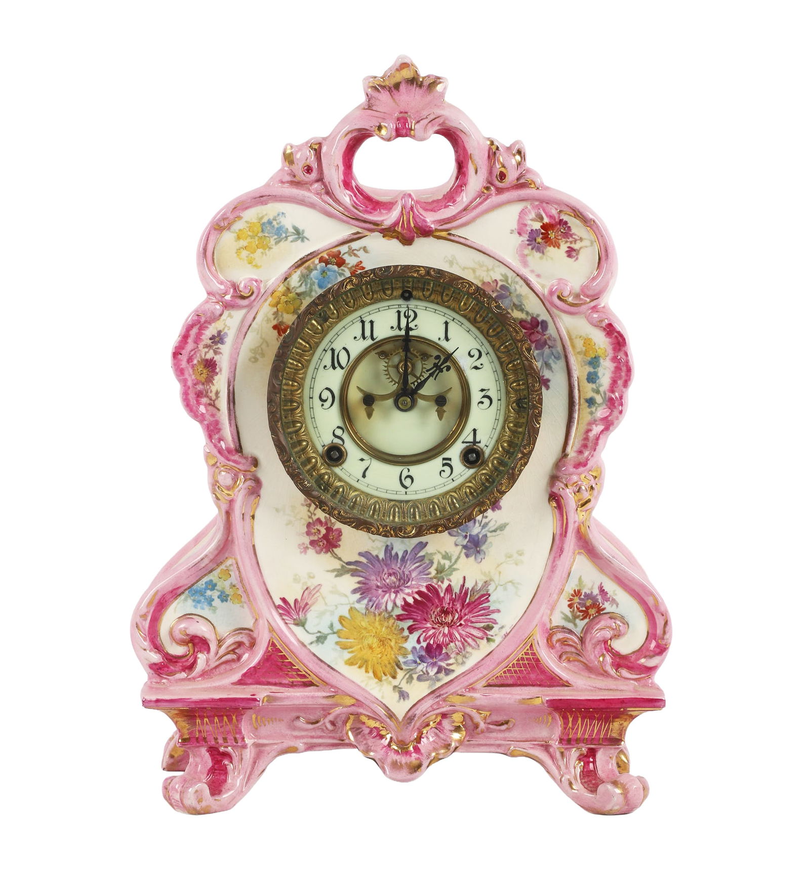 Ansonia 'La Villa' Royal Bonn Porcelain Mantel Clock (1 of 10)