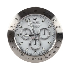Rolex Watch Dealer Display Clock, White Dial Oyster