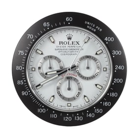 Rolex Watch Dealer Display Clock, White Daytona
