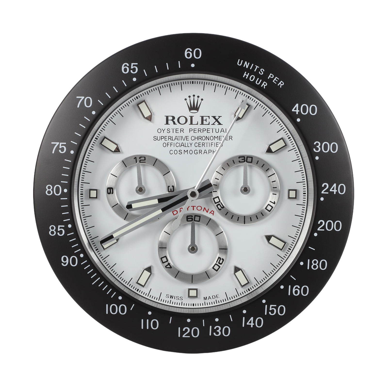 Rolex Watch Dealer Display Clock, White Daytona: Rolex Watch Dealer Display Clock, White Daytona
