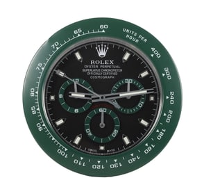 Rolex Watch Dealer Display Clock, Green Daytona
