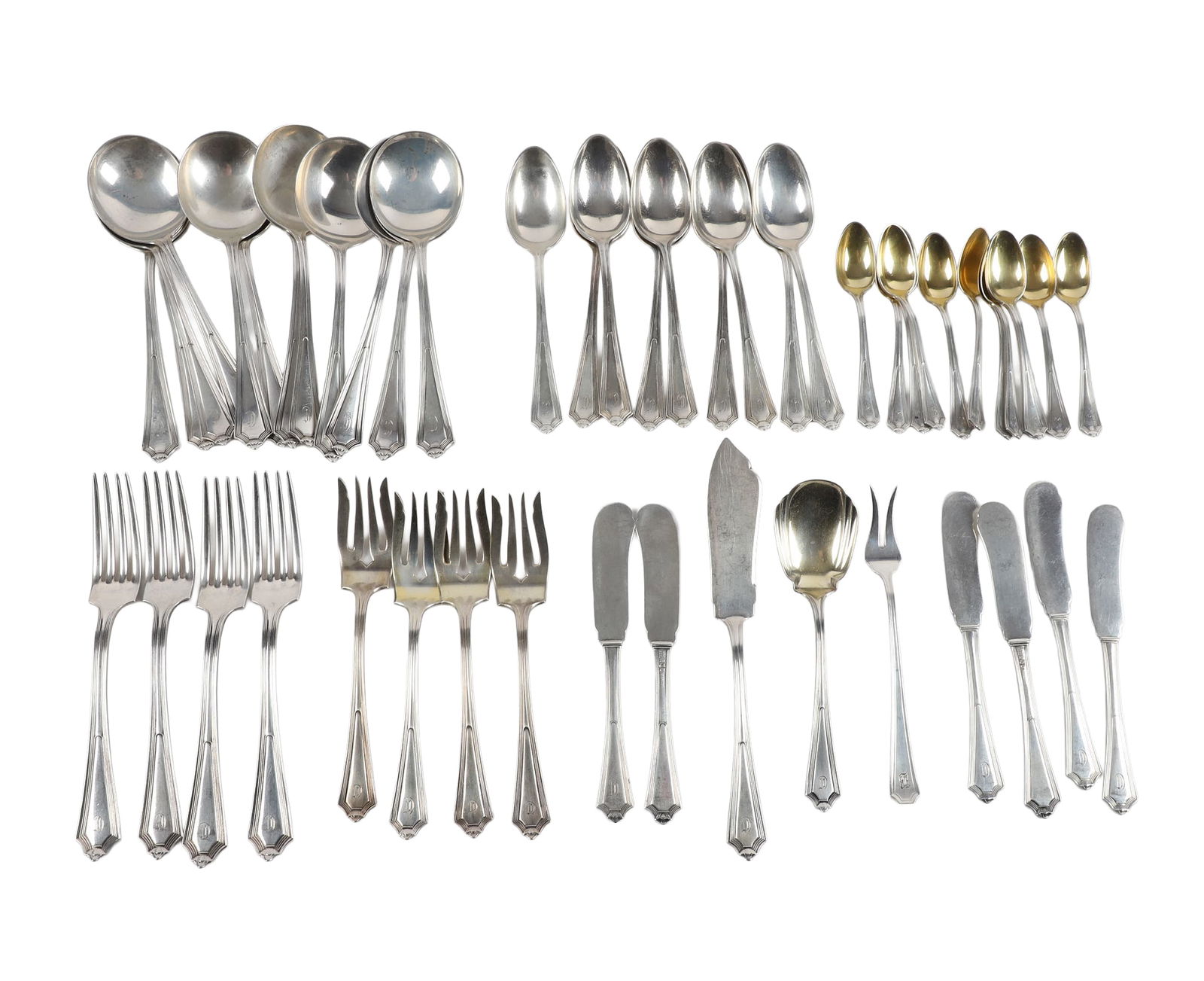 (51) Pieces Gorham Sterling Flatware, 'Plymouth' (1 of 9)