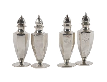 (4) Sterling Silver Shakers